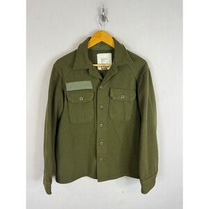 Vintage US Military Wool Field Shirt Olive Green 108 Selma Apparel Medium OG-108